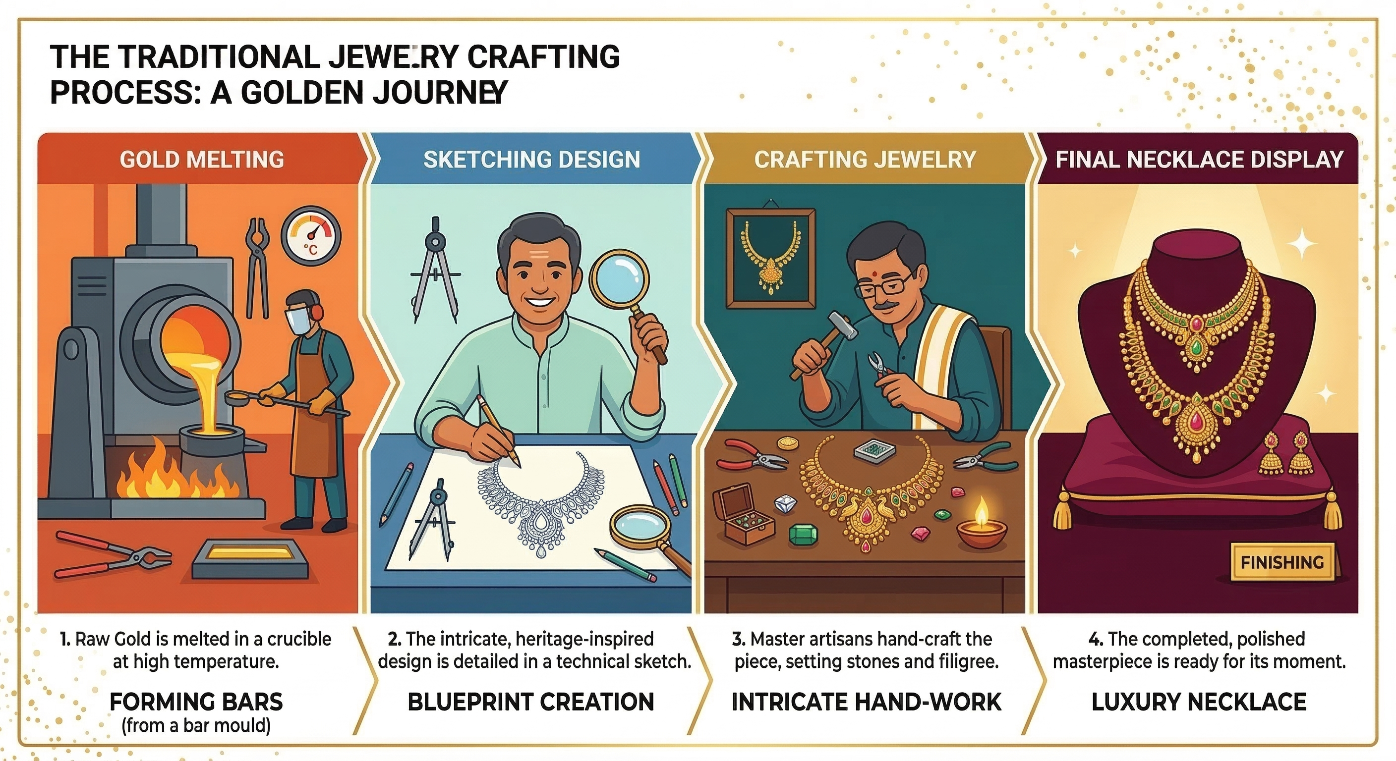 The jewel making process